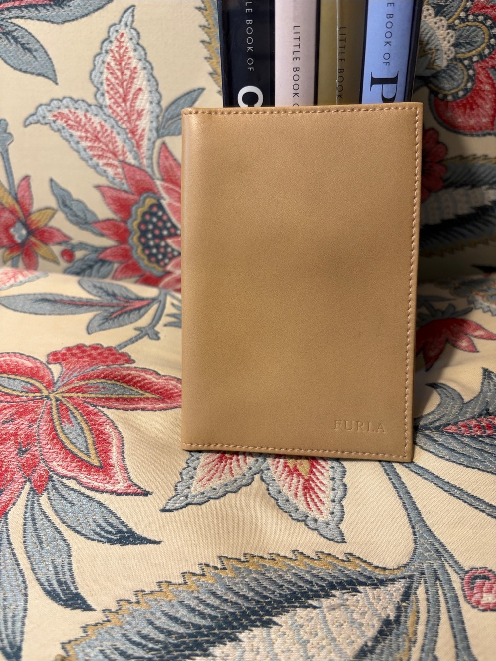 Furla Tan Leather Passport Wallet